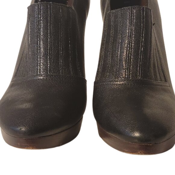 High Heel Leather Ankle Booties BCBG MaxAzria Catilda Size 9 Stilettos Dark Brow - Picture 2 of 14